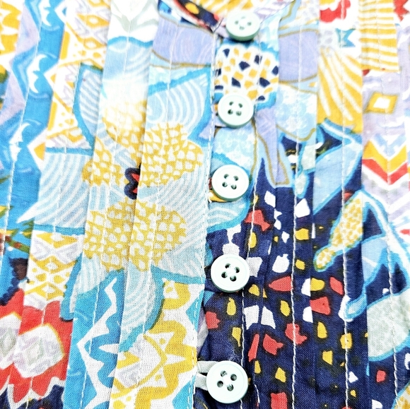 ORIENTIQUE Naturally Australian  Organic Cotton Colorful Crinkle Dress Pockets - Picture 8 of 9